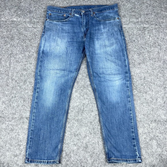 Levi's‎ Jeans Mens 34x29 Blue 502 Tapered All Seasons Tech Stretch Denim Pants - Picture 1 of 15